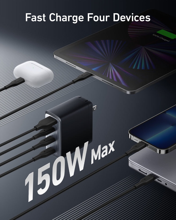 Black Anker 747 Charger ((GaNPrime 150W) Chargers | QA323962T4