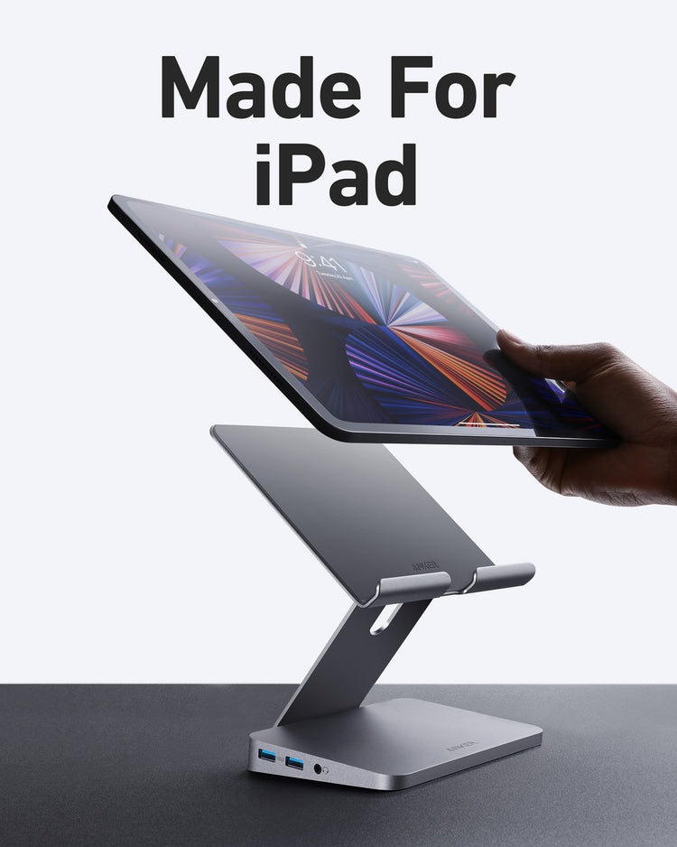 Grey Anker 551 USB-C Hub ((8-in-1, Tablet Stand) Hubs and Docks | IJ522092J1