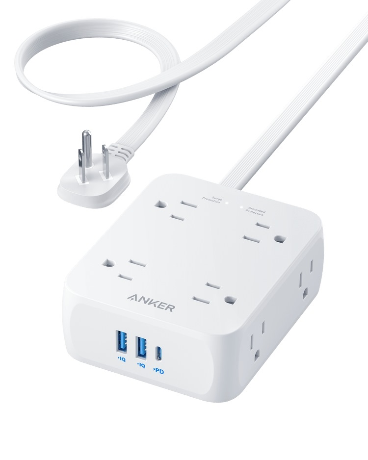 White Anker 341 USB Power Strip AC Power | JQ857545U7