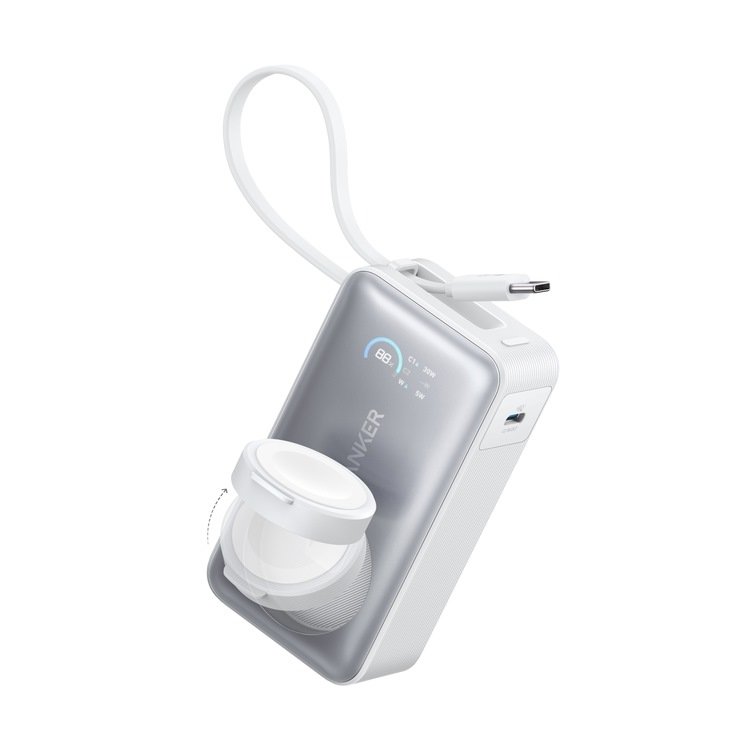 White Anker MagGo Power Bank ((10K, 35W, For Apple Watch) Power Banks | DZ636483B0