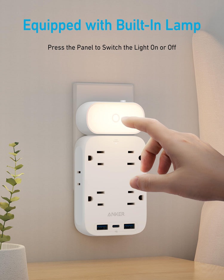 White Anker Outlet Extender ((9-in-1) AC Power | SY028072X2